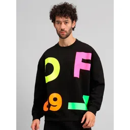 GRIFFEL Typography Printed Pullover Fleece Sweatshirt-picture-29