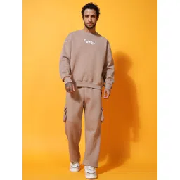 GRIFFEL Typography Printed Pure Cotton Sweatshirt And Trackpants-picture-32