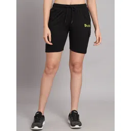 GRIFFEL Women Loose Fit Mid-Rise Cotton Sports Shorts-picture-25