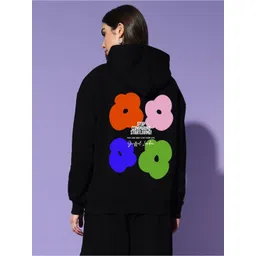 GRIFFEL Women Printed Hooded Sweatshirt-picture-22