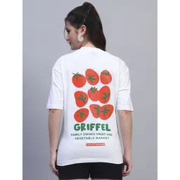 GRIFFEL Women Printed Oversized Ultralite T-shirt-picture-34
