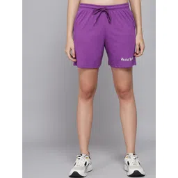 GRIFFEL Women Purple Loose Fit Sports Shorts-picture-25