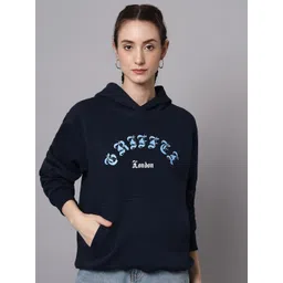 GRIFFEL Women Typography Printed Hooded Sweatshirt-picture-13