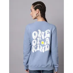 GRIFFEL Women Typography Printed Round Neck Sweatshirt-picture-28