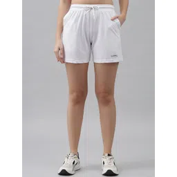 GRIFFEL Women White Loose FitCotton Sports Shorts-picture-35