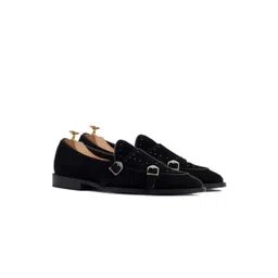 GRIFFIN Men Black Suede Loafers-picture-21