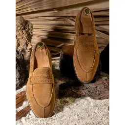 Griffin Men's MARINO GRAIN STUDDED PINNED Tan Loafers-picture-25