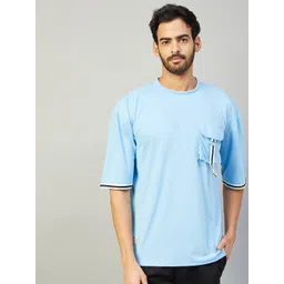 GRITSTONES Men Henley Neck Oversize Cotton T-shirt-picture-21