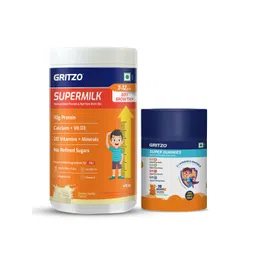 Gritzo SuperMilk Growth Boys Pack Of 2 Vanilla with Gummies -400g-picture-54