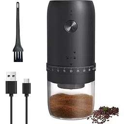 Groenenberg Electric Coffee Grinder – 1800 mAh Rechargeable, Portable Burr Mill for Home & Travel, Adjustable 40 Grind Settings,Ceramic Conical Burr,Multifunctional Bean,Spice & Herb Crusher(KMDJ-2AW)-picture-31