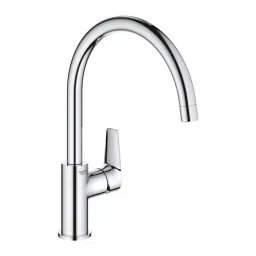 Grohe BauEdge Sink Mixer Tap Brass Chrome Finish Wall Mount Silver, 31233001-picture-24