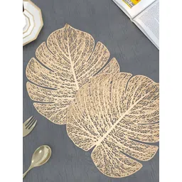 GROKI Brown 2 Pieces Textured Waterproof Table Placemats-picture-11