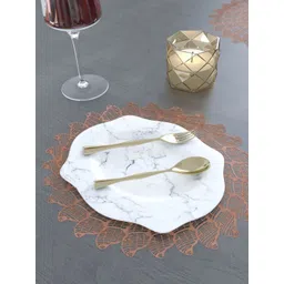 GROKI Brown 2 Pieces Textured Waterproof Table Placemats image 2