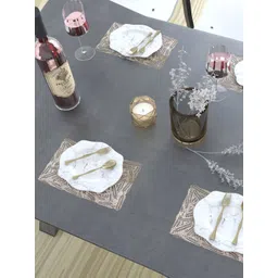 GROKI Brown 4 Pieces Textured Rectangle Waterproof Table Placemats-picture-20