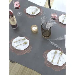 GROKI Brown 4 Pieces Textured Table Placemats-picture-19