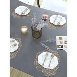 GROKI Brown 4 Pieces Textured Waterproof Table Placemats-picture-42