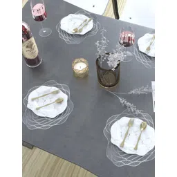 GROKI Grey 4 Pieces Textured Waterproof Table Placemats-picture-11