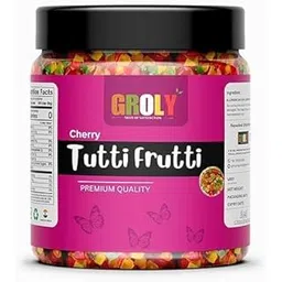 Groly Organic Tutti Frutti for Cake 400 GM | Tuti Fruti | Cherries | Cherry (400g)-picture-13