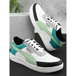 Groofer Men Colourblocked Lace Up Sneakers-picture-28