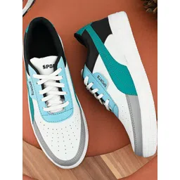 Groofer Men Colourblocked Textured Lace Up Sneakers-picture-18