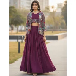 GROOTINN Printed Ready to Wear Lehenga &-picture-57