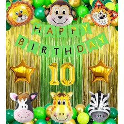 groovy dudz 10th Birthday with Jungle Theme Birthday Decoration-picture-17