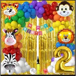groovy dudz Solid Jungle Theme 2nd Birthday Decoration Balloon-picture-45