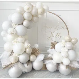 groovy dudz Solid White Metallic Finish Shiny Balloons For Birthday/Anniversary/Engagement Balloon-picture-12