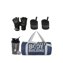 GROUPERS Unisex Medium Foldable Gym Duffel Bag With Shaker Bottle-picture-29