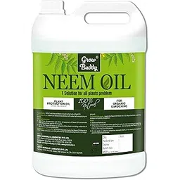 growbuddy Cold Pressed Pure Neem Oil (5 Litre) - Water Soluble Oil for Spray on Plants, Organic Farming and Gardening-picture-10