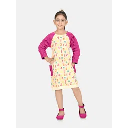 Growing Tree Girls Beige Bodycon Dress-picture-14