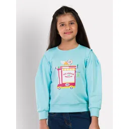 Growing Tree Girls Blue Pure Cotton Print Top-picture-17