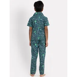 Growing Tree Kids Pack of 2 Printed Pure Cotton Night suit image 3
