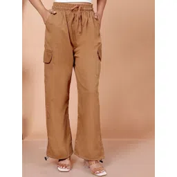 GRX Women Relaxed Straight Leg Easy Wash Cargos Trousers-picture-41
