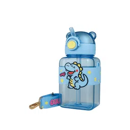 GUCHIGU Kids Blue & Yellow Sipper Water Bottle With Straw 600 ml-picture-21