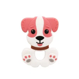 GUCHIGU White & Pink Dog Shape BPA Free Chew Teether Toy-picture-36