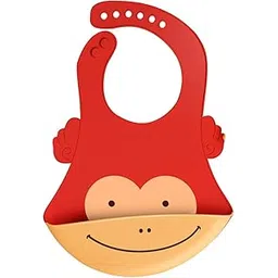 GUCHIGU Waterproof Silicone Baby Bib for Feeding Babies and Toddlers, Unisex Set of 2 Silicon Baby Feeding Bibs for Infants and Toddlers 4M to 4Yr Cute Printing with Rice Pocket (Set of 1/2)-picture-37