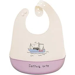 GUCHIGU Waterproof Silicone Baby Bib for Feeding Babies and Toddlers, Unisex Silicon Baby Feeding Bibs for Infants and Toddlers 4M to 4Yr Cute Printing with Rice Pocket (BB2027, 1Pc)-picture-32