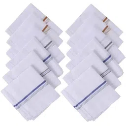 Guddal GENT'S PURE COTTON ["White"] Handkerchief ["White"] Handkerchief-picture-12