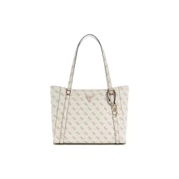 Guess Cream Monogram Daryna Elite Tote Bag-image-11