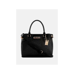 guess fashion Guess Black Monogram Zakaria Satchel Bag-picture-22