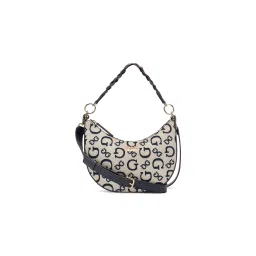 guess fashion Guess Navy Blue Printed Monica Mini Hobo Bag-picture-10