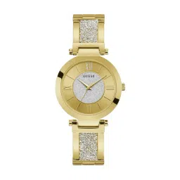 GUESS Aurora Champagne Round Dial Analog Women's Watch - U1288L2-picture-34