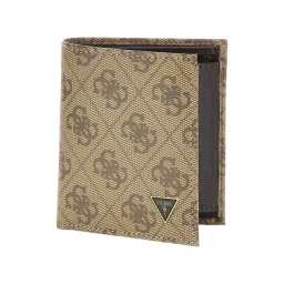 GUESS Beige Brown Logo Leather Bi-Fold Wallet-picture-11