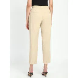Guess Beige Cotton Solid Trousers image 2