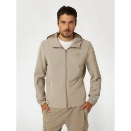 Guess Beige Polyamide Regular Fit Solid Jacket-picture-43