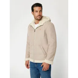 Guess Beige Polyester Regular Fit Solid Jacket-picture-41