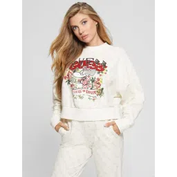 Guess Beige Print Full Sleeves Sweatshirt-picture-27