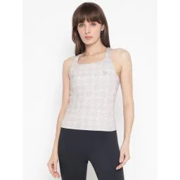 Guess Beige Printed Scoop Neck Sleeveless Top-picture-15