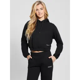 Guess Black Cotton Solid Full Sleeves Sweatshirt-picture-22